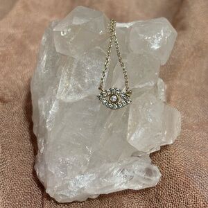 Tiny evil eye necklace